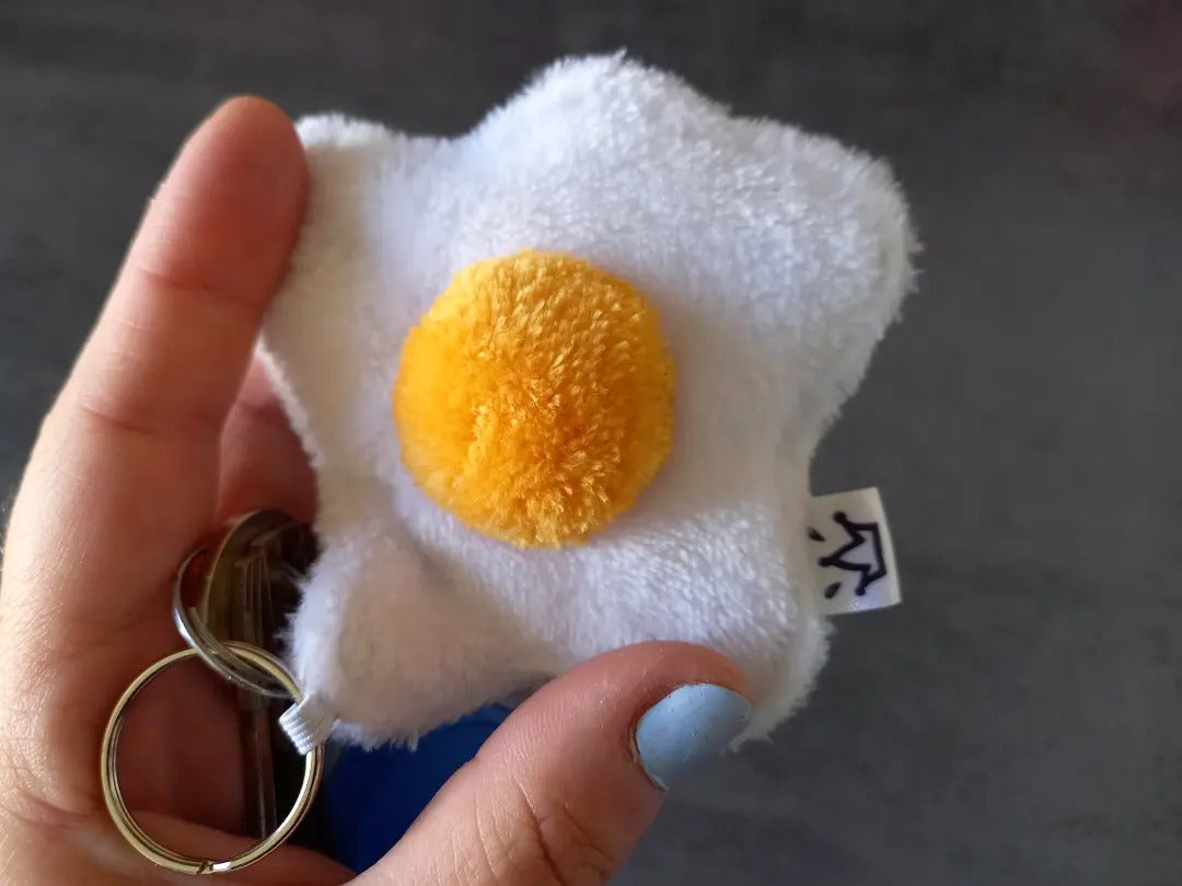 Porte-clés œuf au plat